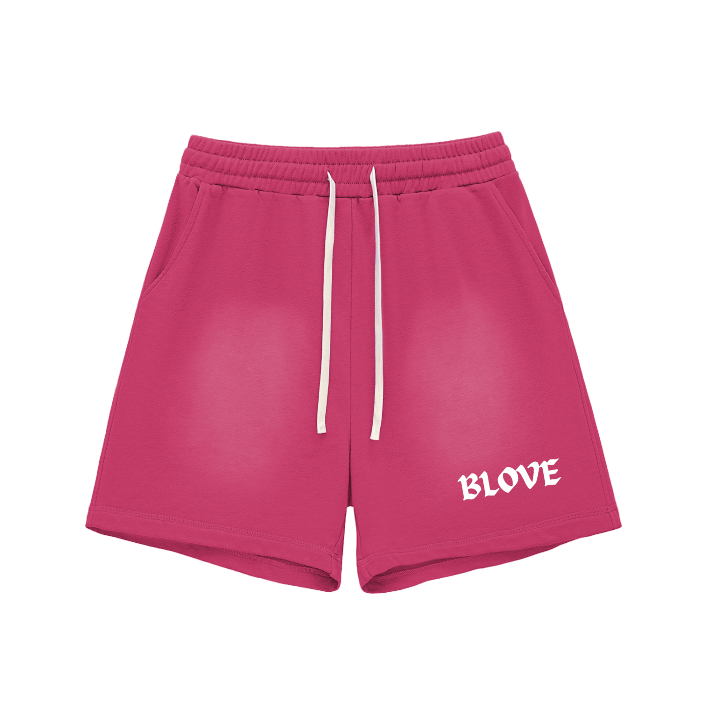 Sun Fade Raw Edge Cotton Shorts