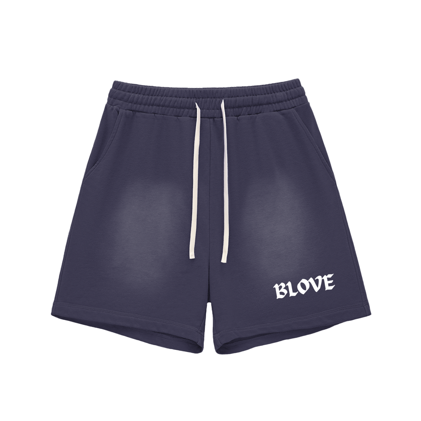 Sun Fade Raw Edge Cotton Shorts